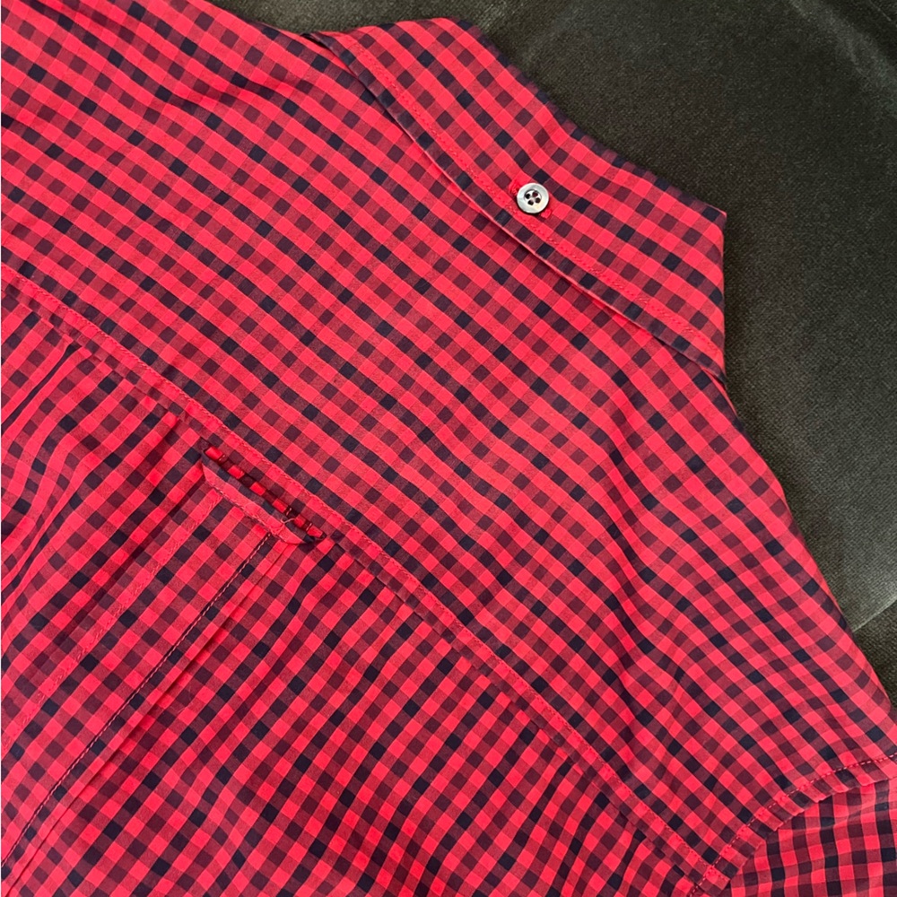 Fred Perry Red + Black Gingham Button Down ๐ฌ๐ง - Picture 3 of 5